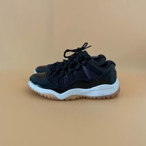 Boys Nike Air Jordan 11 Low TD 'Bleached Coral' Sneakers Size 12C Black White